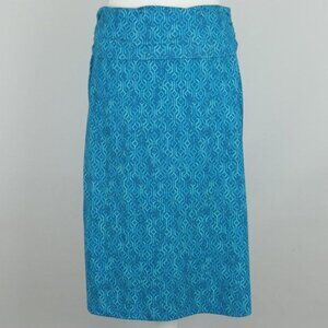 Eddie Bauer Women's Small Blue Yoga Wast Pull On A-Line Knit Skirt